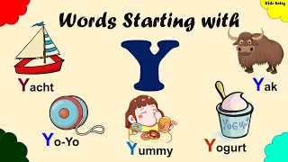 Words Starting With Letter Y | Words Beginning with Y | Words that starts with Y - Kids Entry