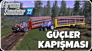 BATA ÇIKA KÜTÜK TAŞIDIK | GÜCÜ YETENLER, YARI YOLDA KALANLAR OLDU | FARMING SIMULATOR 22 ORMANCILIK