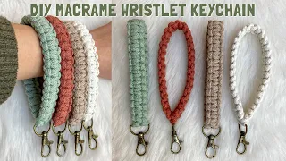 DIY | Macrame keychain / Wristlet Strap Tutorial | llaveros en macrame | 마크라메 키링