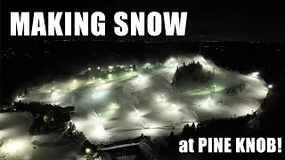 Pine Knob is Making Snow - Drone Video - November 2022