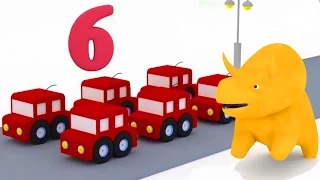 Învaţă numerele cu Maşinuţele şi Dinozaurul Dino | Desene animate educaţionale pentru copii