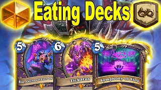 Tickatus Warlock Eats & Burns Decks All Day Long Until Wins! Festival of Legends | Hearthstone