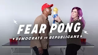 Democrats & Republicans Play Fear Pong (Kellen vs. Amanda) | Fear Pong | Cut