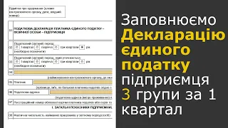 Декларація підприємця 3 групи єдиного податку за 1 квартал