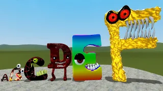 I PLAYING AS LITTLE TO BIG COLORFUL CURSED ALPHABET LORE LETTERS In Garry's Mod!