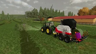 FS22 No Mans Land Timelapse #1 - Mowing and baling the grass - Farming Simulator 22