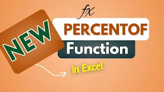 NEW Excel Function - PERCENTOF with Completed Guide + Bonus with GROUPBY #excel #newfeatures #o365