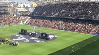 National Anthem prior to the MLS Cup Final: LAFC vs Philadelphia Union