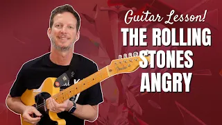 The Rolling Stones - Angry - Guitar Lesson and Tutorial (Standard and Open-G tuning)