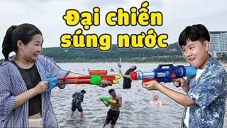 bqThanh Vlog Đại Chiến Súng Nước Siêu V.I.P Ở Biển Đồ Sơn | bqThanh Troll Bắn Ốc Bay Vào Bờ...