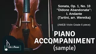 Sonata, Op. 1, No. 10: I. Andante (Tartini, arr. Weretka) - Piano Accompaniment (sample)