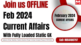 Current Affairs with Loaded STATIC GK I Feb Current Part 4l Call 8054400797