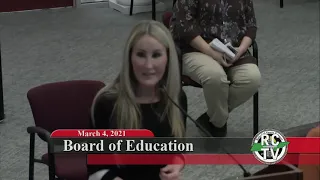 Board of Education Meeting - March 4, 2021