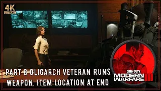 #callofdutymodernwarfare3 Part 8 Oligarch Veteran Runs Weapon, Item location at End [4K]Walk through