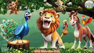 Lovely Animal Sounds: Lion, Horse, Peacock, Sloth, Parrot | Animal Moments