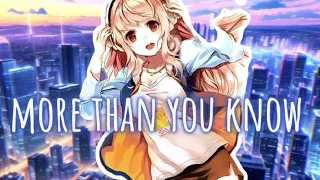 nightcore - more than you know (remix)