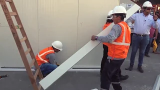 Instalación de muros con panel Sándwich de Poliuretano METECNO