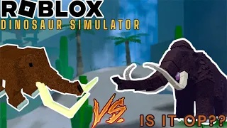 ROBLOX DINOSAUR SIMULATOR | NEW WOOLY MAMMOTH PVP AND RANGE TEST!