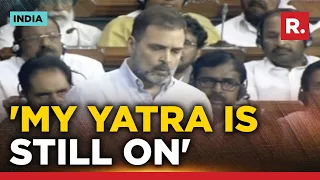 Rahul Gandhi Hangs On 'Bharat Jodo Yatra' For A Long Time In Speech In Parliament