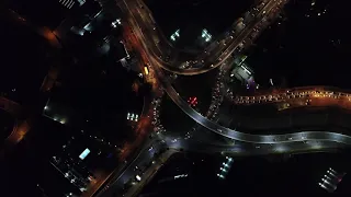 aerial view of city traffic at night 11 | free stock videos