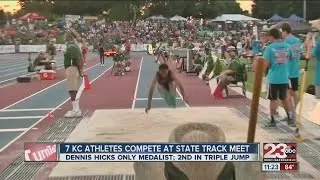 Liberty's Dennis Hicks finishes second in state triple jump; only local medalist