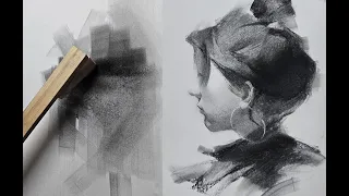 목탄 드로잉과 재미있는 도구/ charcoal drawing and fun tools