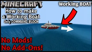 How to make a Working Boat in Minecraft | MCPE, Bedrock Edition, Xbox, Windows 10 (No Mods)