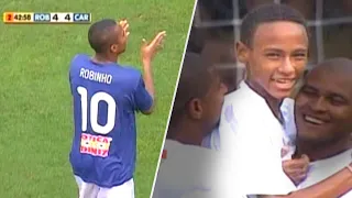 14 Years Old Neymar Playing Football With Robinho & Romário