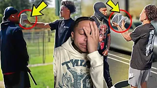 YouTuber Flashing $100,000 in the HOOD PRANK GONE WRONG