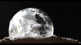 What happens to a soap bubble at 20 below zero in Wyoming.