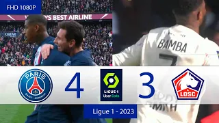 PSG vs. Lille | Match Day 23 | Ligue 1 Uber Eats | 2023-02-19 | Highlights and All Goals.