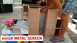 Installing screen grill on speaker box "Harley Bomber Box Design for Subwoofer Speakers