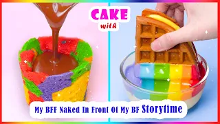 😱 My BFF Naked In Front Of My BF 🌈 Oddly Satisfying Rainbow Chocolate Cake Recipe Storytime