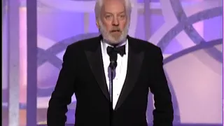 Donald Sutherland Wins Best Supporting Actor TV Series - Golden Globes 2003