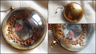 Vintage bauble with gilding ♡♡♡Decoupage tutorial  (Inspiracja dla Zielone Koty)