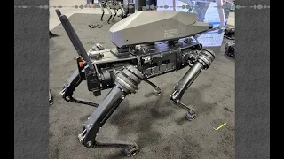 The dog-like robot has an assault rifle on board