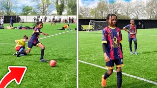 ISAIAH PLAYED IN A UNDER 12s PRO FOOTBALL TOURNAMENT & SCORED! (Goals, Pens, Skills)