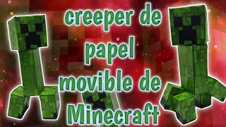 cómo hacer al creeper movible de papel de Minecraft super fácil y rápido #papercraft