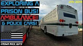 Exploring A Prison Bus, Ambulance & Police Cars! Crown Rick Auto