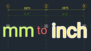 How to convert mm to inches in AutoCAD|Building Drawing|AutoCAD Civil