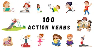 Daily Routine Actions | Action Verbs Vocabulary | 100 Actions Words for Kids | Kids Vocabulary