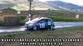 Rallye des Vignes de Régnié 2023  - Peugeot 208 VTI N°68 - Maxens GRONLIER et Augustin GEERAERT