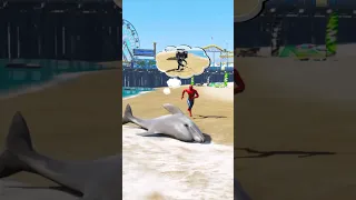 SPIDER-MAN SAVED DOLPHIN FROM VENOM IN GTA 5 | #shorts