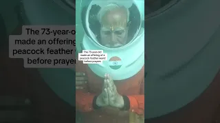 India's prime minister Narendra Modi dives to pray at underwater temple