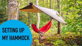 Setting up my Dutchware Gear Chameleon hammock with a Hammock Gear Journey tarp