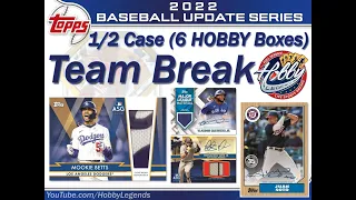 2022 Topps UPDATE HOBBY 1/2 Case (6 Box) Team Break #6 eBay 11/10/22