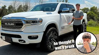 SURPRISING MY HUSBAND WITH HIS DREAM TRUCK!!! *that he's been trying to save up for*