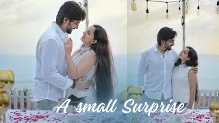 Oru kutty surprise for him 🙈🩷| Candle light dinner🌊🌙 | Thejus Jyothi | Malavika Krishnadas