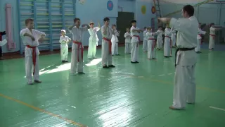 Тренировка по Киокушинкай карате, город Находка.