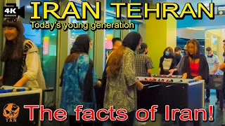 IRAN - Today's youth generation - Iran walking Tour on Tehran - Iran Vlog walk 4k